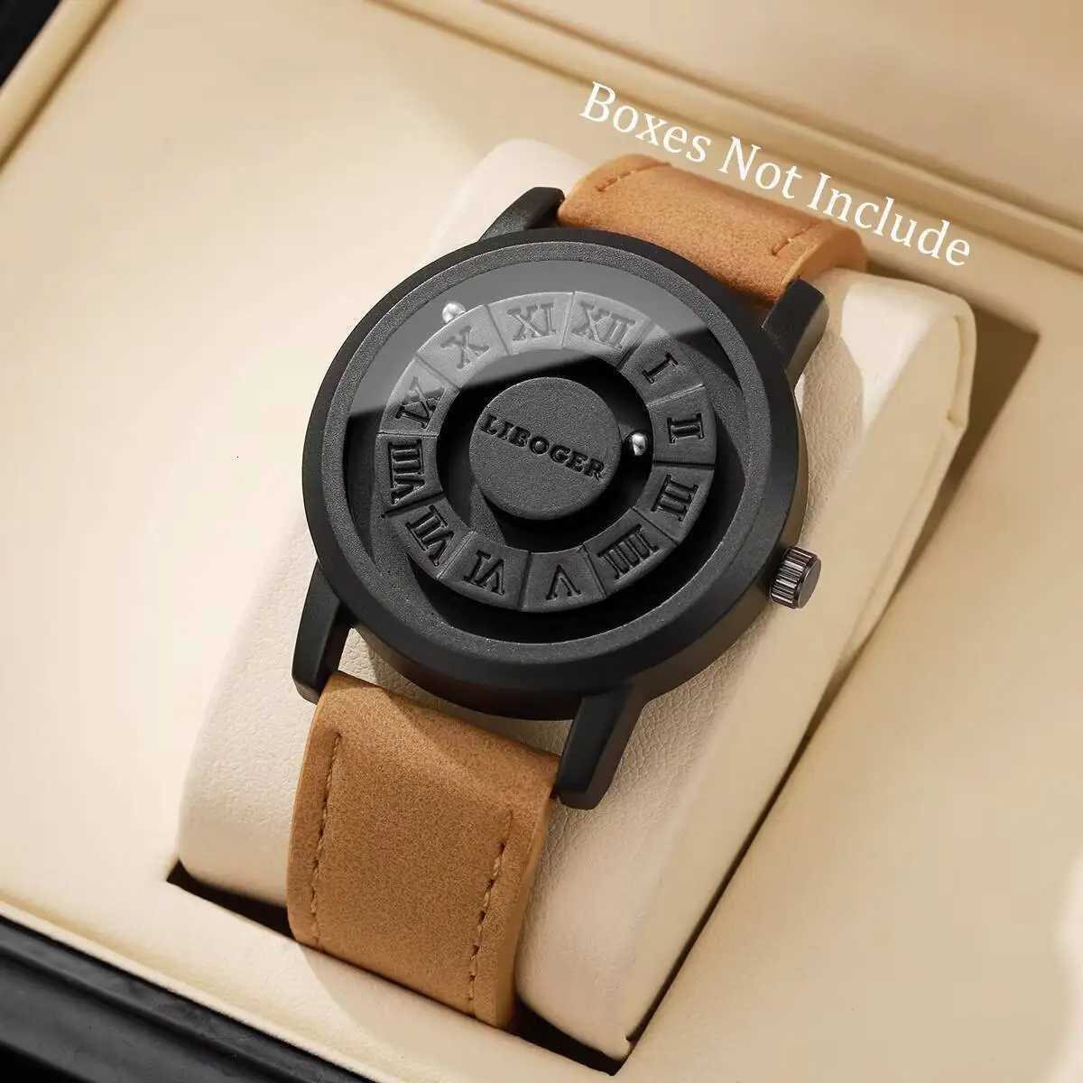 Fashion Ra Dial Men Quartz Casual Leather Strap Sports Wristwatches for Men Clock Reloj Hbre (Without Box) Y250715