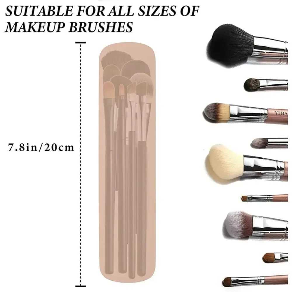 Travel Makeup Brush Holder Silicone Cosmetic Brushes Bag Makeup Sponge Case Portable Waterproof Makeup Tools for Women Girls XJ2500716