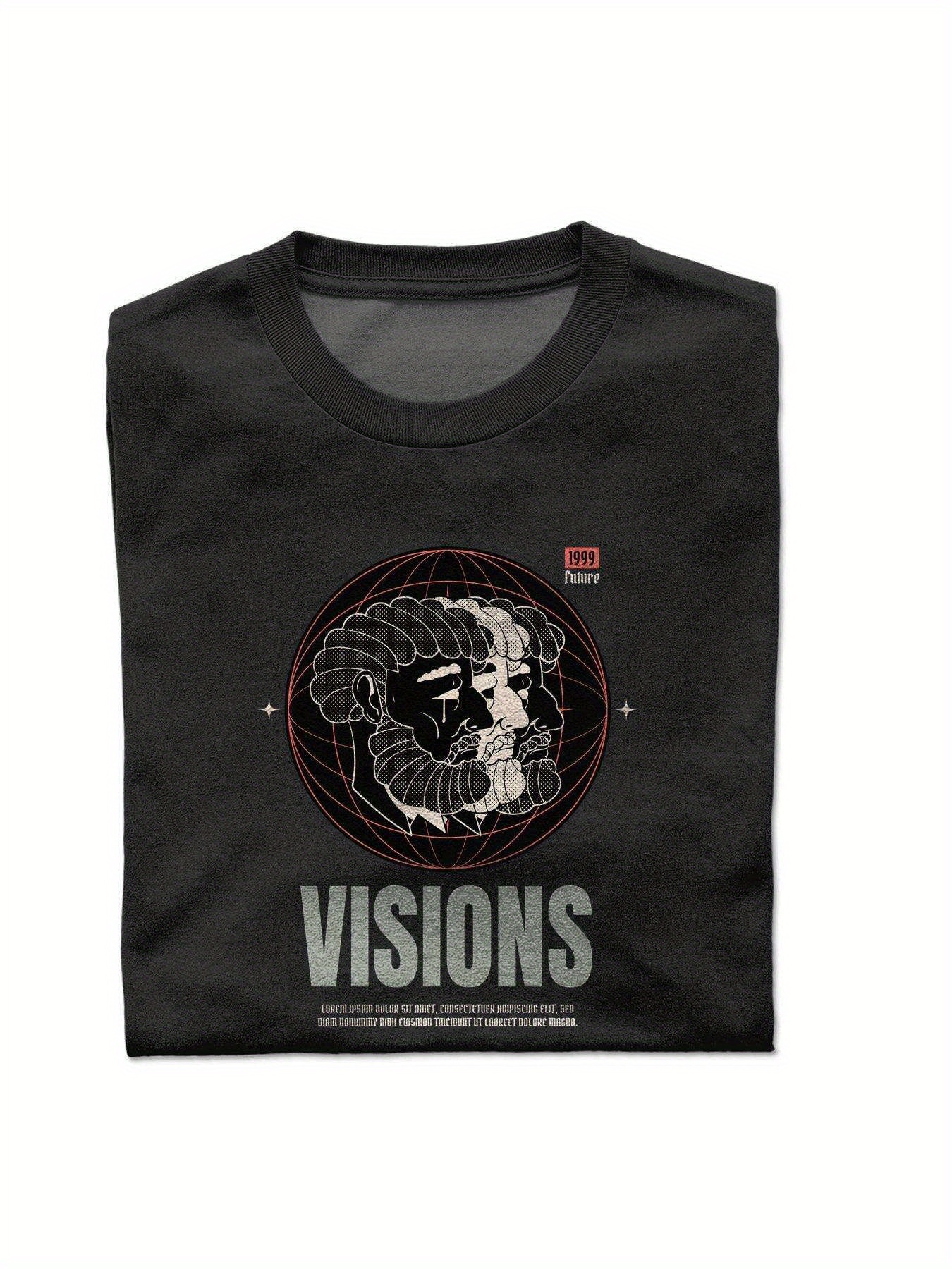 VogueEpoch T Shirts space S-3XL Men Short sleeve text Cotton Round collar black 180g White Adult Wed ff