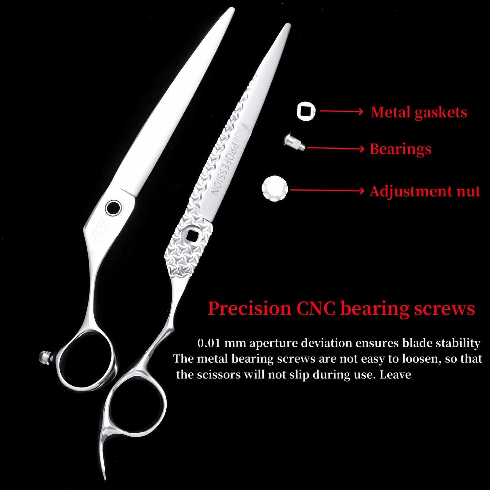 7.0 inch HISADA Professional Barber Scissors Hair Cutting Machine VG10 Material Hairdressing Scissors Hair Scissors W250716