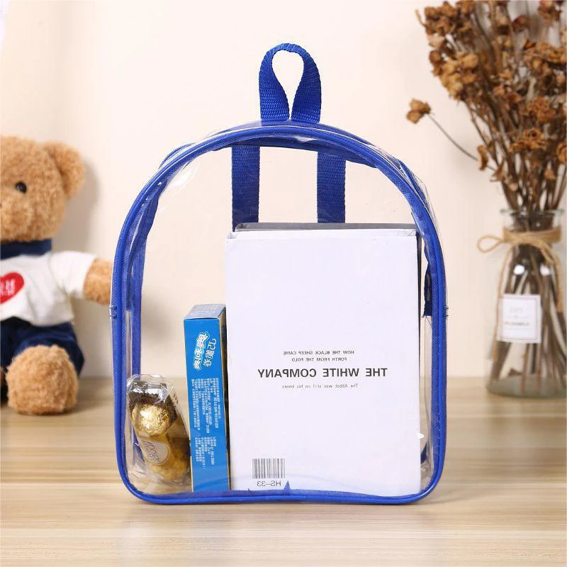 Lightweight Transparent Backpack Cute Zipper Double Shoulder Jelly Book Bag 250714