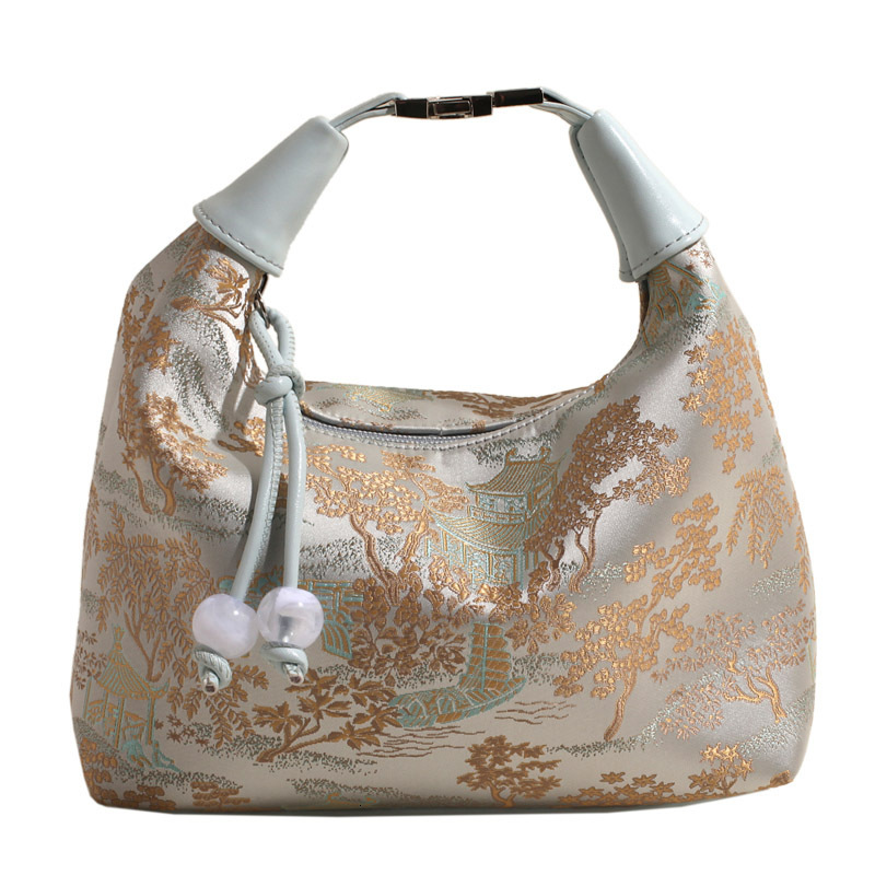 Designer 2025 New Chinese for Women This Year's Trend Hanfu Ancient Style Handbag Trendy Texture Shoulder Crossbody Light Luxury Women's Bag