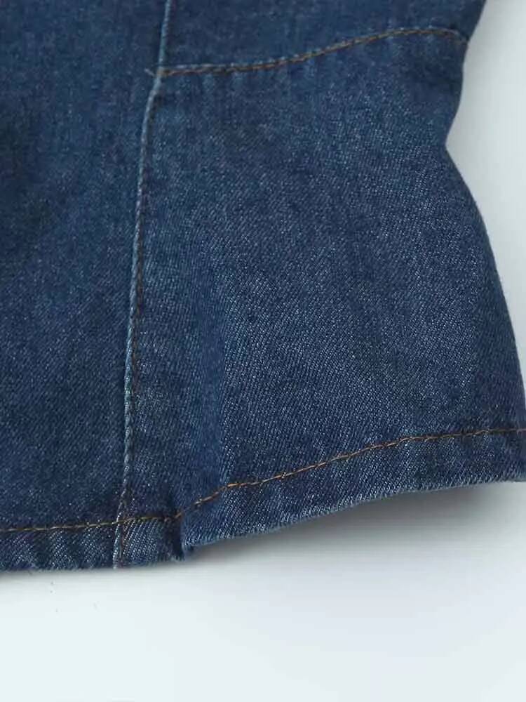 European And American Style Women's Clothing New Fashion All-Match Solid Color Strap Washed Sleeveless Denim Vest