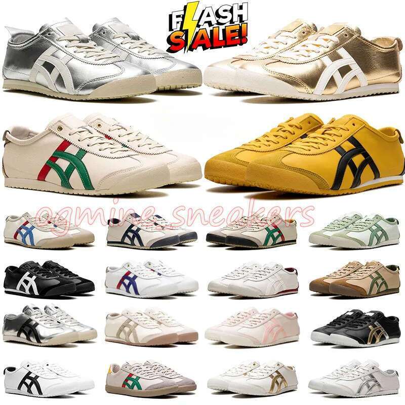 Designer Onitsukaes Sneakers Tiger Mens Womens Running Shoes Mexico 66 Kill Bill White Bule Red Pure Sliver Cream Summer Canvas Vintage Leather Low Outdoor Trainer