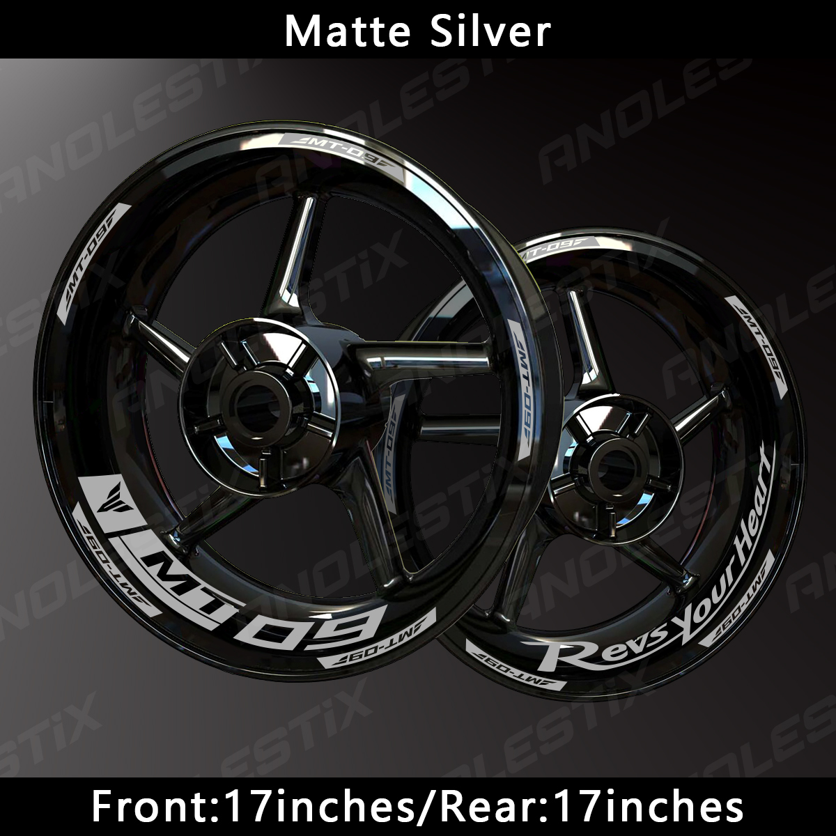AnoleStix Customized Reflective Motorcycle Wheel Sticker Hub Decal Rim Stripe Tape For YAMAHA MT-09 MT09