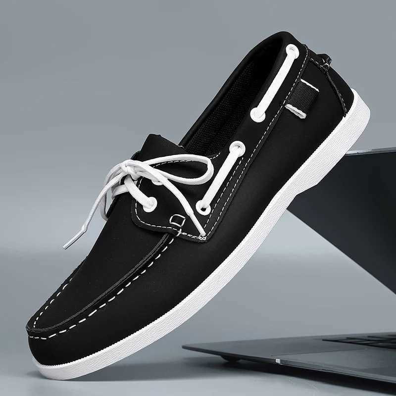 igh Quality Black Leather Casual Shoes for Man Moccasins Designer Business Boat Shoes Men Comfort Flats Mens Driving Shoes W250716