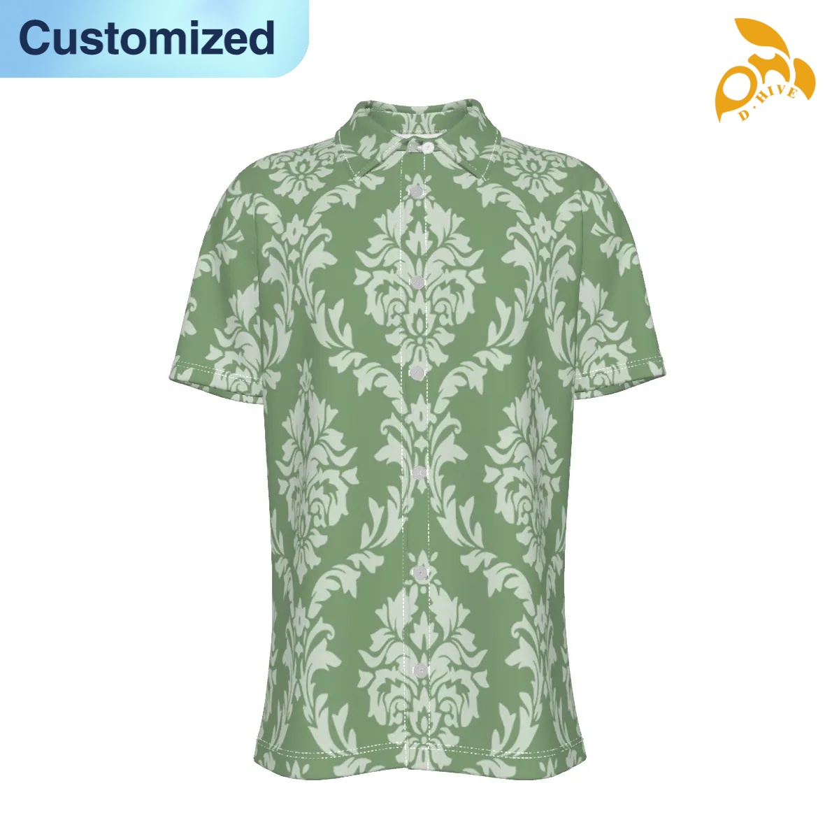 free shipping designer of customized soft full-body printed men's shirt with exquisite patterns from US