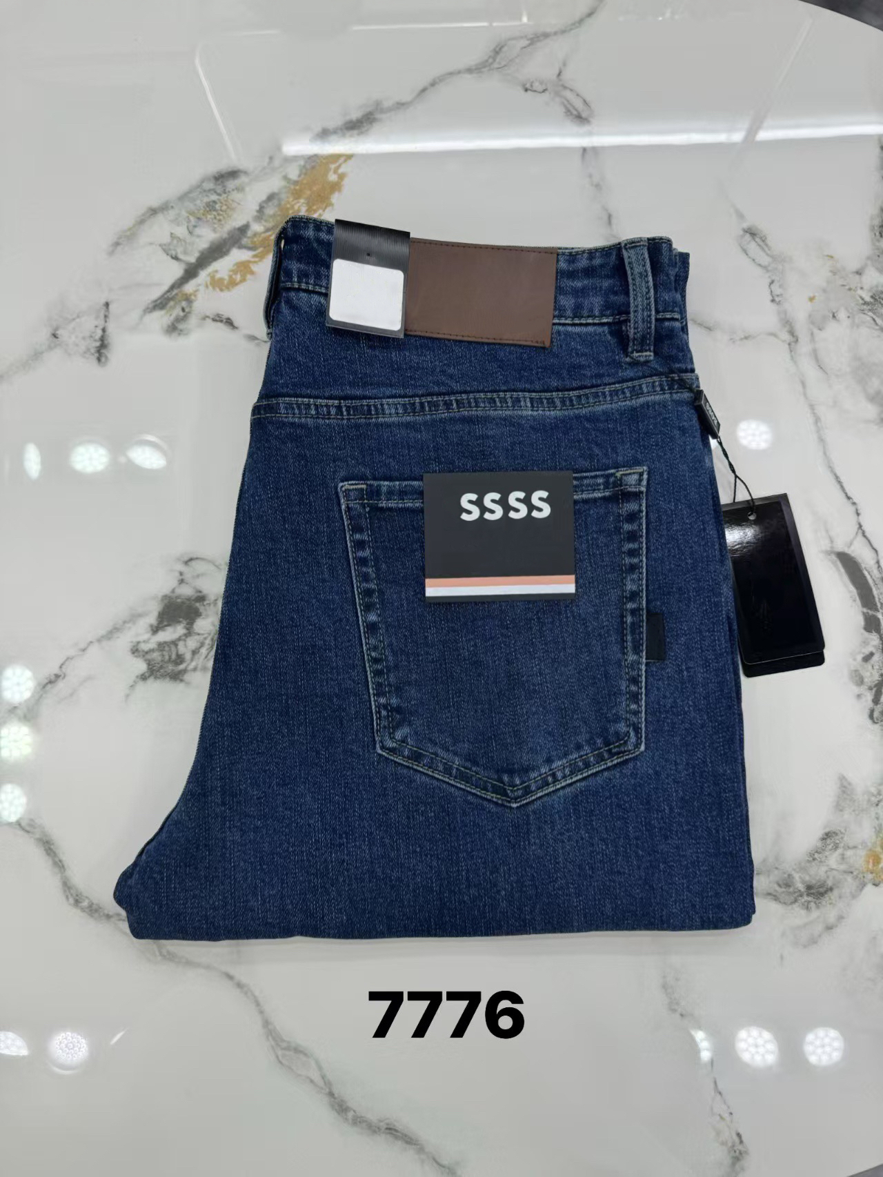 Designer men's jeans, men's tailored long trousers, business style, casual luxury men's trousers, retro, vintage, classic