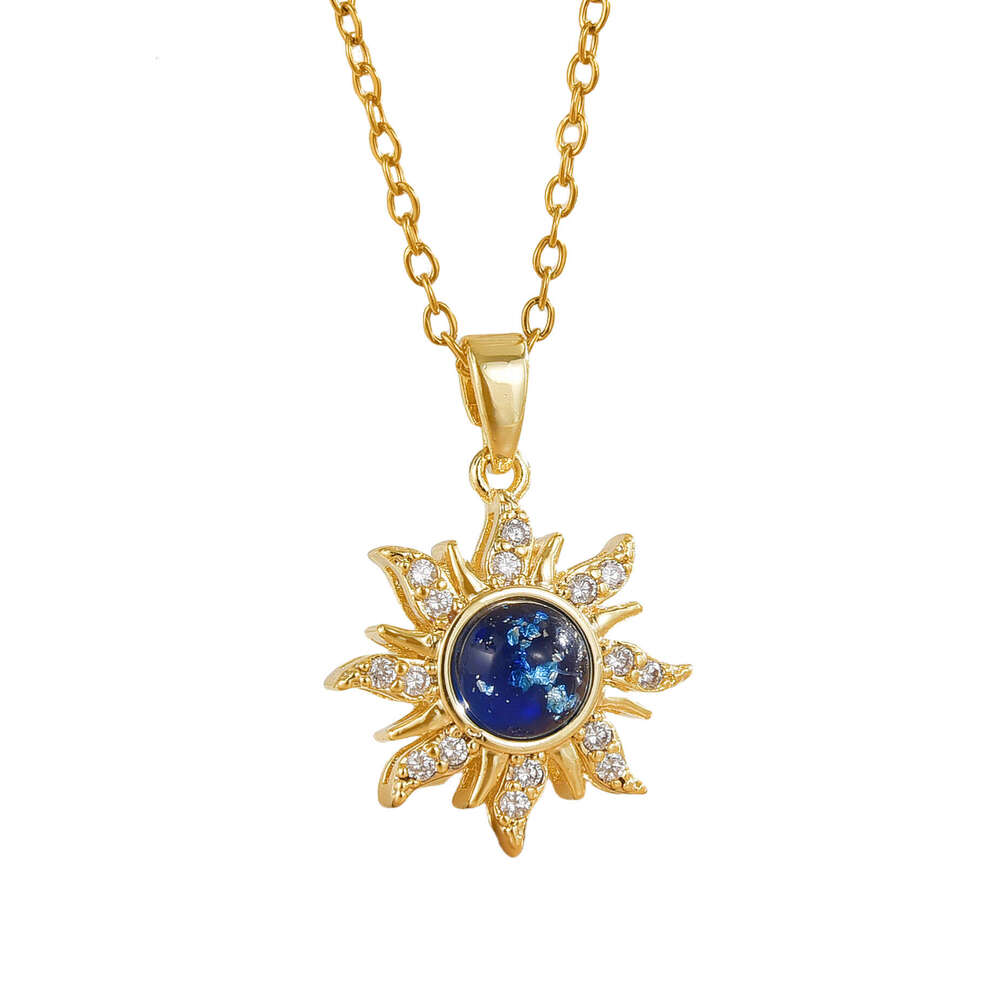 New Suower Necklace For Women Fashionable Personality Versatile Dopamine Zircon Jewelry 2Ea