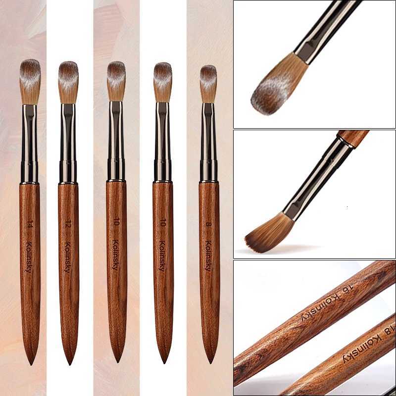 100% Pure Kolinsky Hair Acrylic Nail Brush Sandalwood Handle Nail Brush for Acrylic Application and Acrylic Powder Professional XJ2500716