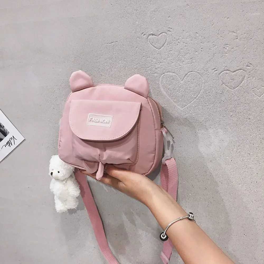 Japanese Style Small Bag Female Wild Cute Messenger Kitty Bag ins Korean Student Canvas Shoulder Bag Mobile Phone Pouch