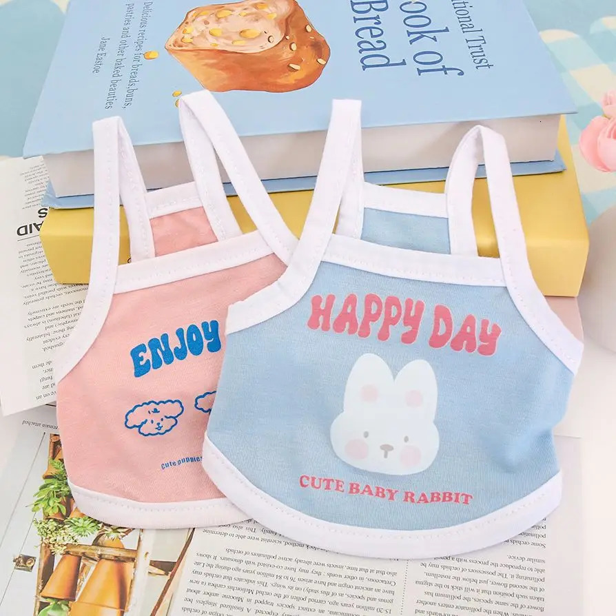 Original Spring and Summer Cat Dog Clothing Thin Cute Print Stylish Macaron Color Sweatshirt Camisole Vest Style SMA 250711