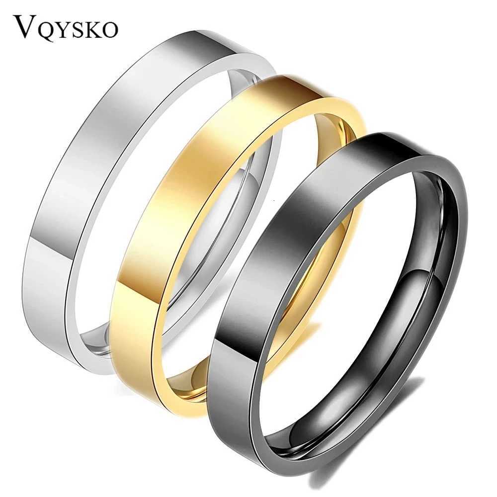VQYSKO 3mm Gold Color Filled Rings for Women Girls Stacking Stackable Band Thumb Pointer Finger Plain Ring Comfort Fit S250716