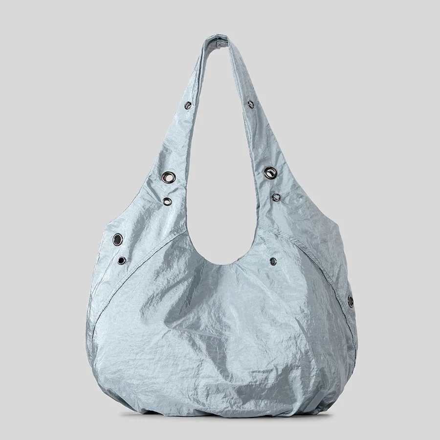 Casual Nylon Women Shoulder Bags Designer Lightweight Ruched Hobos Handbags Large Capacity Shopper Purses 2025