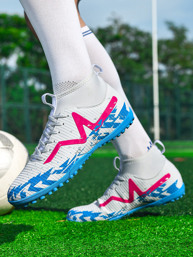 Breathable Summer Soccer Shoes - Men's Women's Kids' Grass Training Footwear with Anti-Slip Nails