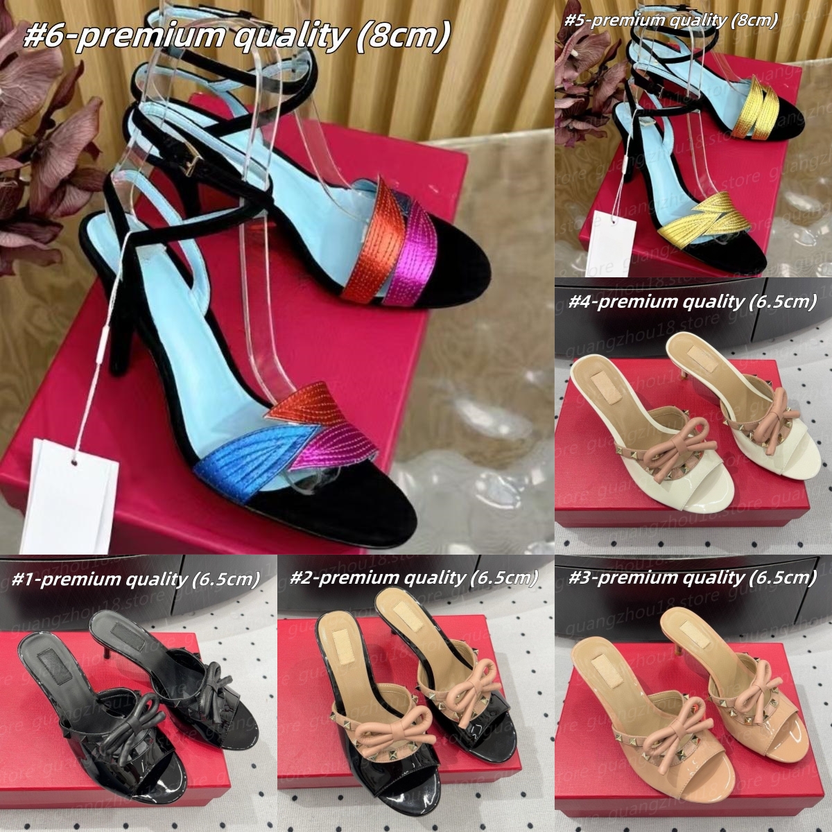 (go off picture not the description) 10A Premium Designer High Heels Women's Summer Sandals with Bow Holiday Beach Style Luxury Shoes 31198