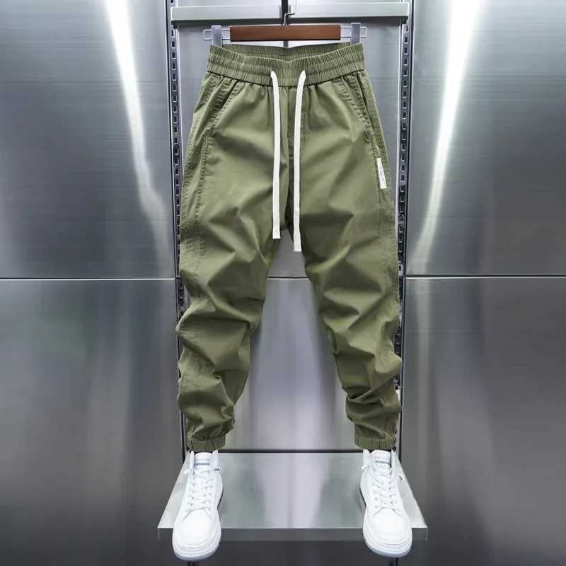 Casual Elastic Joggers Men Streetwear Tapered Ankle Pants y250716