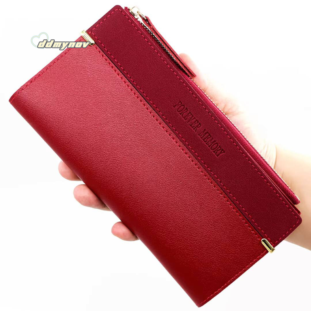 Fashion Long Korean Style Brand Women Zipper Ladies Phone Wallet Two Fold Female Coin Purse Card Holders ddmynov