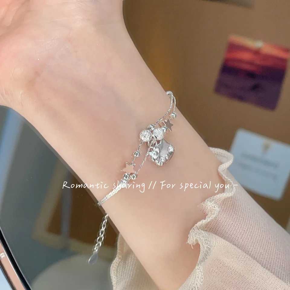 Sanrio Kawaii Sanrio Hello Kitty Bracelet Cute Cartoon My Melody Couple Star Hand Jewelry Girly Heart Jewelry Accessories Friends Gifts w250716