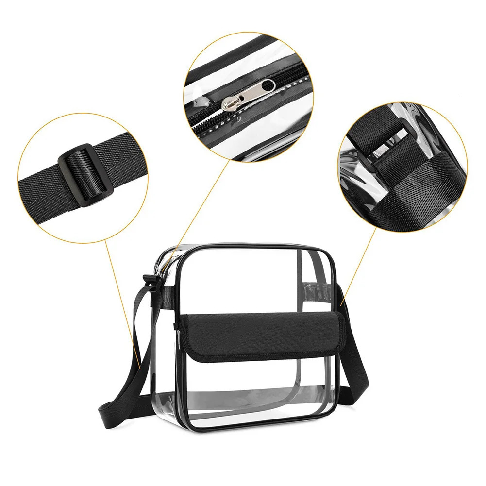 Summer Clear Bags Womens Transparent PVC Jelly Handbag Travel Beach Female Shopping Shoulder Bag Waterproof Crossbody Bag Purse 250714