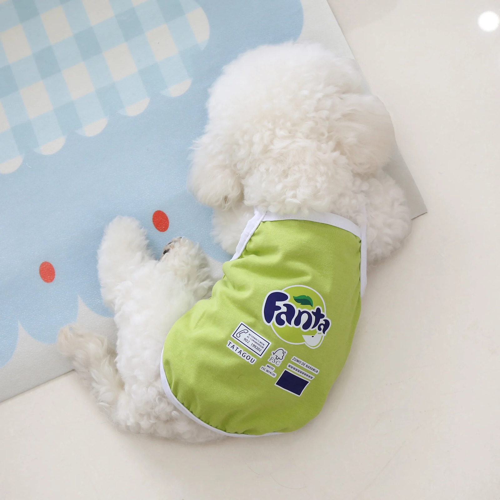 Summer SpringSummer Cat and Dog Clothes Thin Style WesternStyle Dopamine Fruit Soda Suspender Cute Vest Short Style 250711