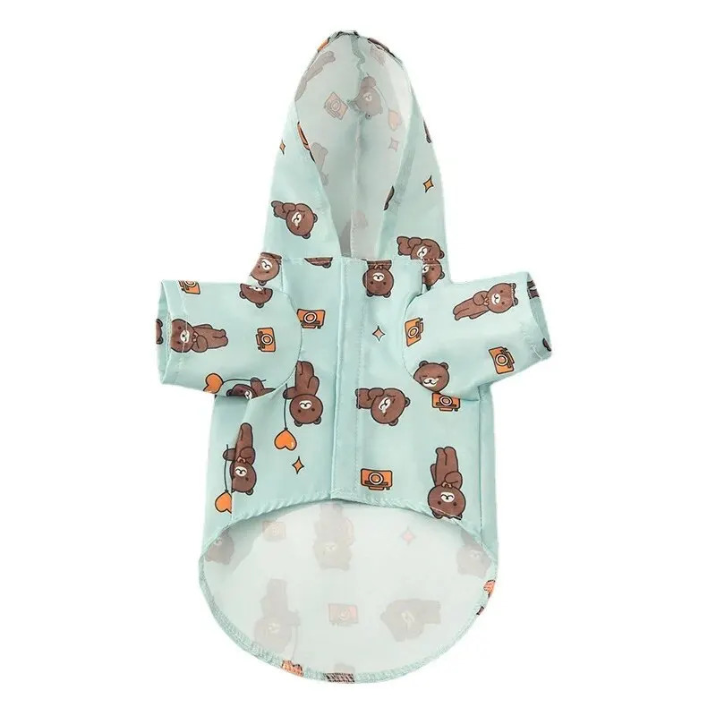 Pet Dog Raincoat Summer Fashion Short Sleeve Waterproof Clothes Puppy Coat Outdoor Bichon Schnauzer Welsh 250711