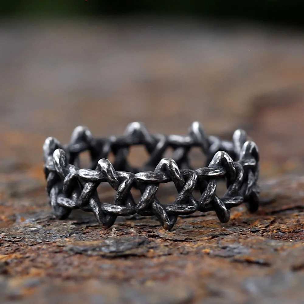 2024 New Personality 316L Stainless Steel Irregular Thorns Couple Ring Retro Finger Anels For Man Women Lovers Jewelry Gift S250716