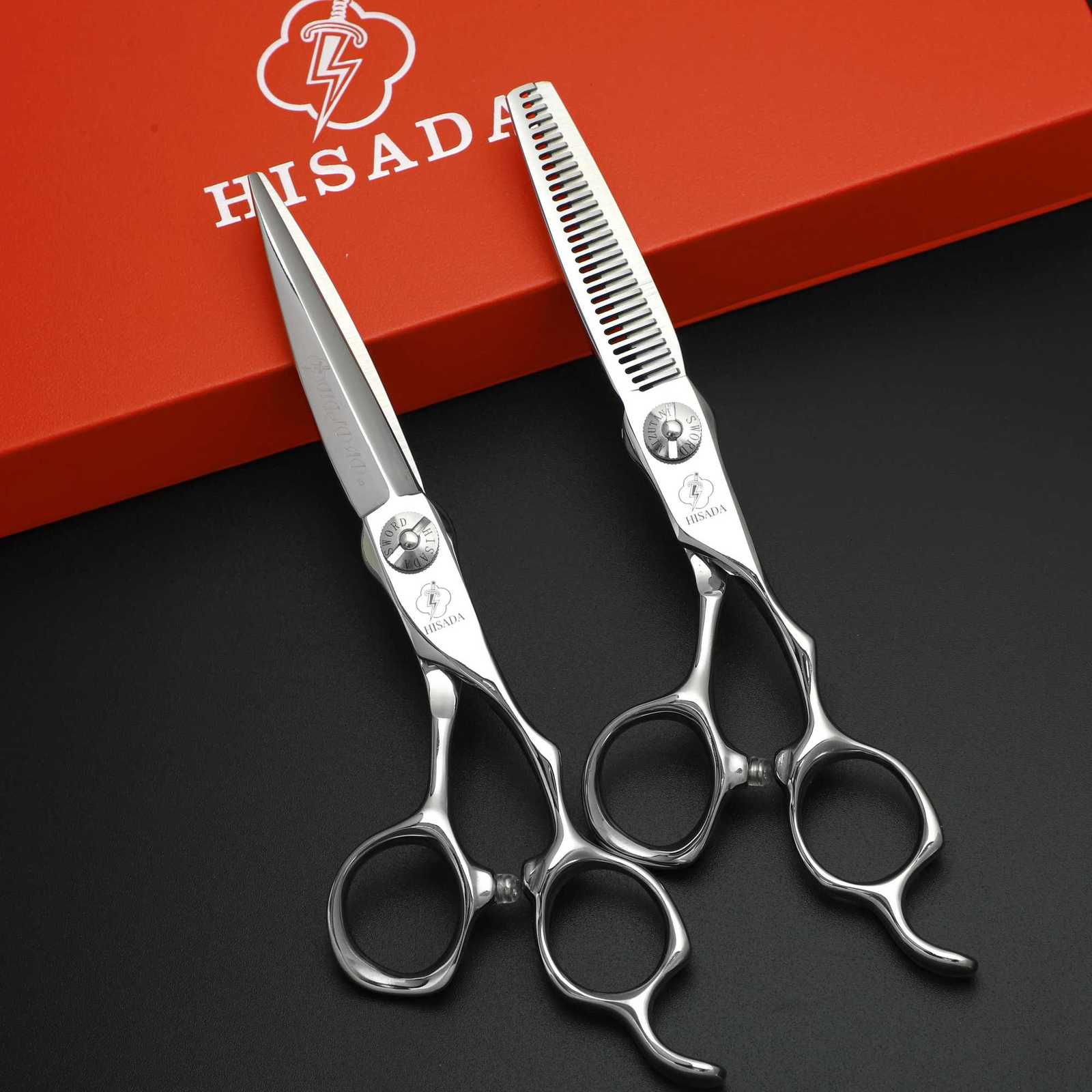 6.0/6.5/7.0-Inch VG10 Material High End Salon Hair Cutting Scissors HISADA Barber Scissors Professional Hairdressing Scissors W250716