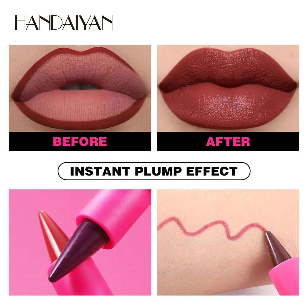 Tapered Gradient Liner Matte Brown Veet Lipstick Pen Waterproof Non Sticky Contouring Tint Lipliner Crayon Lip Makeup X250716