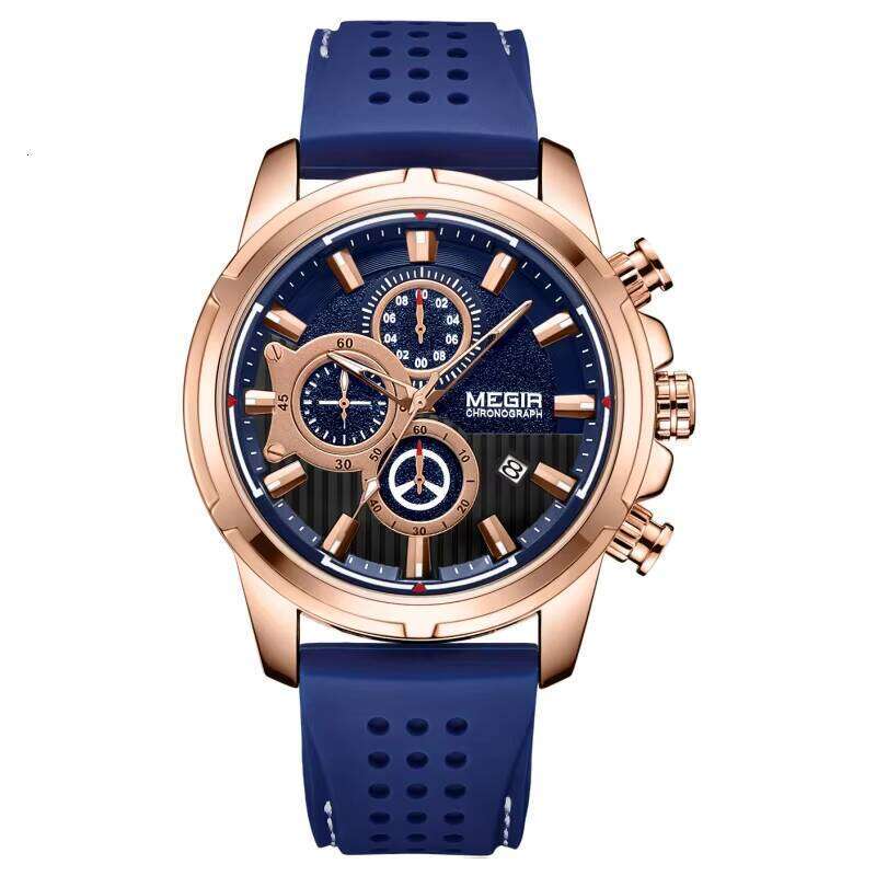 48mm Large Face Chronograph Waterproof Sports Watch - Men's Digital Quartz Watch - with Luminous Display & Silicone Strap (3 Colors)