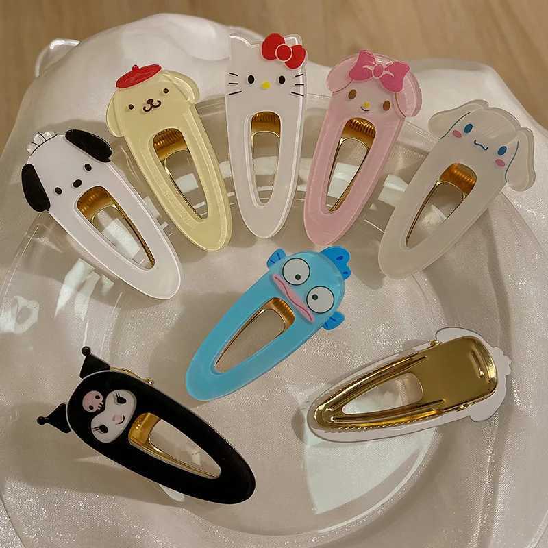 Sanrio Hair Clip Kuromi Cinnamoroll Hello Kitty Cartoon Clip Cute Barrettes Headband Kids Fashion Hair Accessories Toys Giftsw250716
