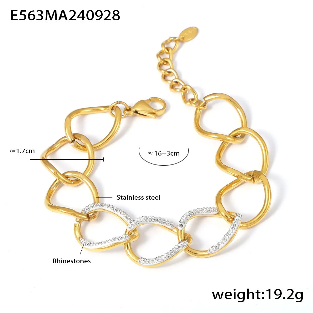 Trendy Chain Stainless Steel Bangle For Women Charm Bracelet Charm Jewelry Wedding Banquet Gift 250712