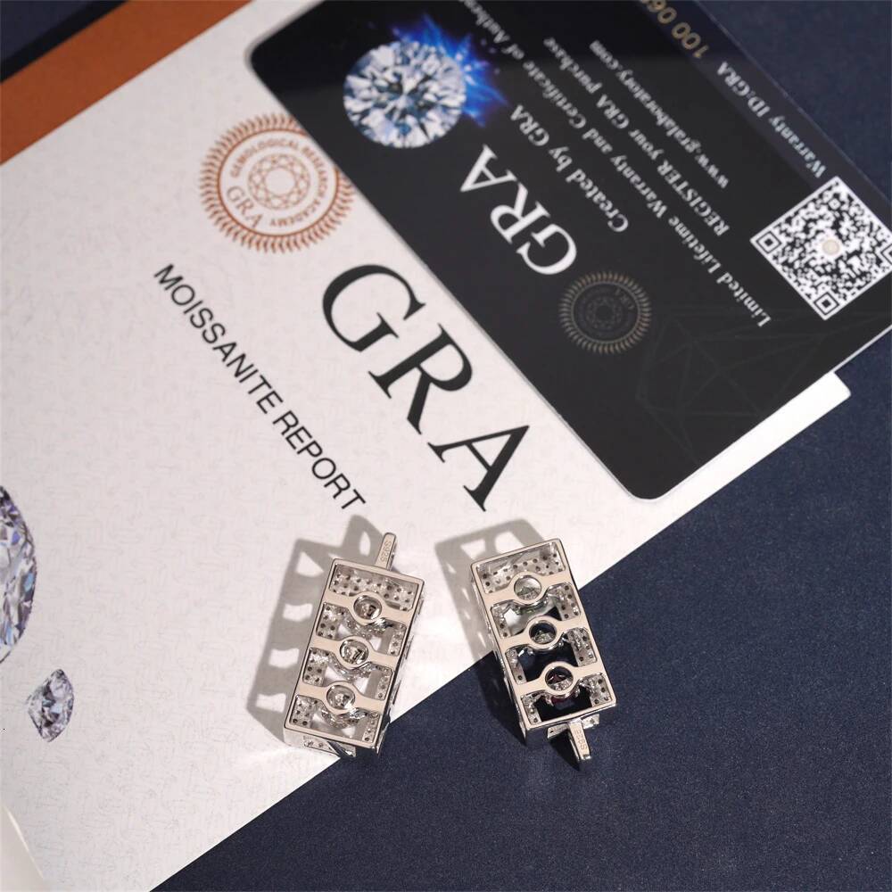 Colored Moissanite Pendant 925 Silver Hip Hop Jewelry With Certificate Not Suitable For Tennis Chains