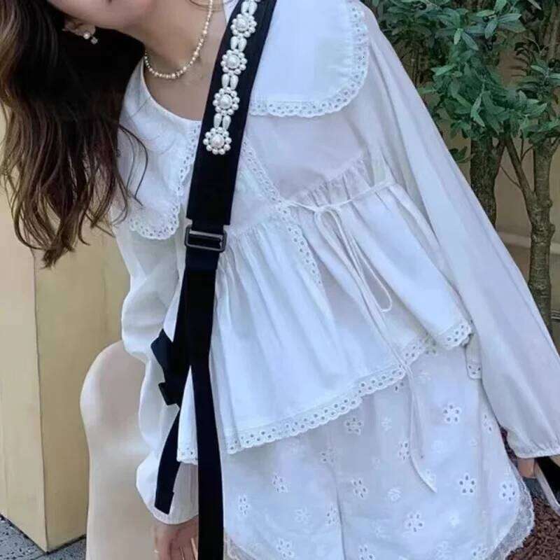 FIRMRANCH Pearl Bead Braided Flower Strap Bow Design Canvas Square Single Shoulder Oblique Straddle Bag For Woman Purse