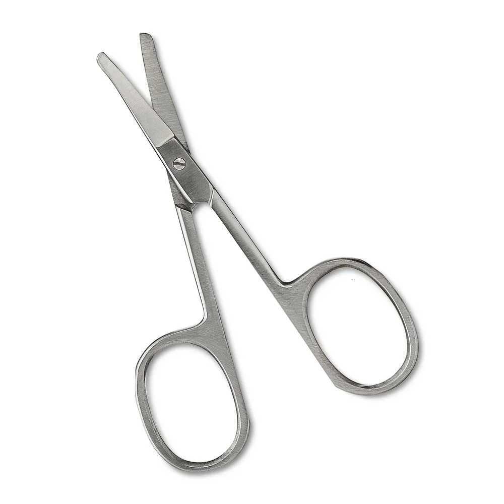 Professional Stainless Steel Rounded Tip Scissors Hair Trimming Grooming Ear Nose Facial Hair with Large Finger Holes W250716