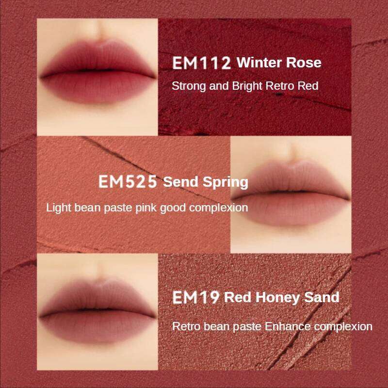 INTO YOU Feamle Heroine Veet and Cheek Dual-use d Soft Fog Matte Smooth Moisturizing Blush Lip Glaze Lipsticks