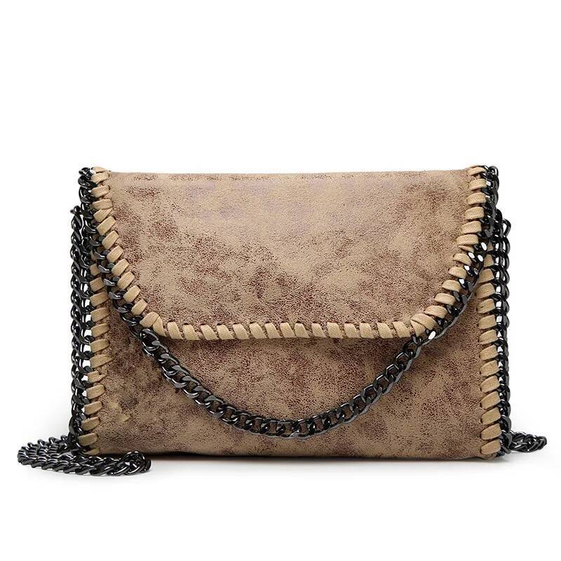 Fashion Chain For Women Shoulder Crossbody Casual Simple Ladies Solid Color Wild Handbag Clutch Messenger Bag