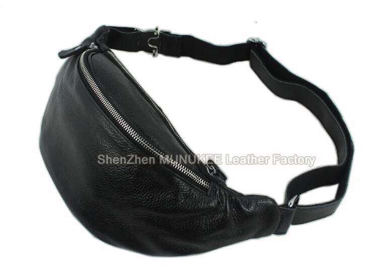 Fashion Genuine for men fanny Leather pack bum bag money belt waist pouch molle pochete