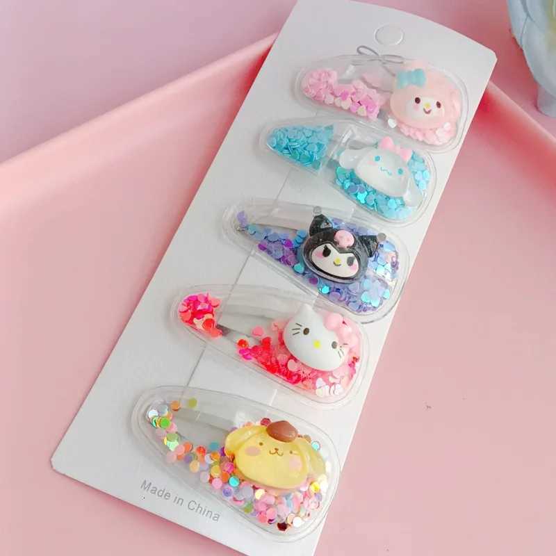 Sanrio Hairpin Kawaii My Melody Kuromi Cinnamoroll Hello Kitty Hair Clip Girls Hair Accessories w250716