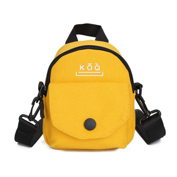 2025 New Korean Style Casual Simple Fashion Solid Color Internet Celebrity Phone Canvas Crossbody Bag