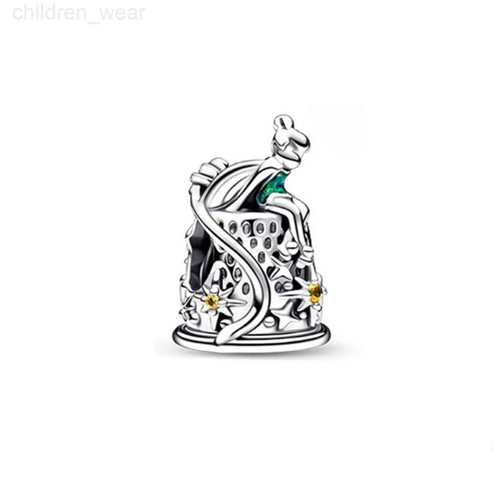 Disney 925 Sterling Silver Alice In Wonderland Cat Charm of ley 925 Chain Beaded Fits Original Bracelet DIY Ladies Jewelry W20250716