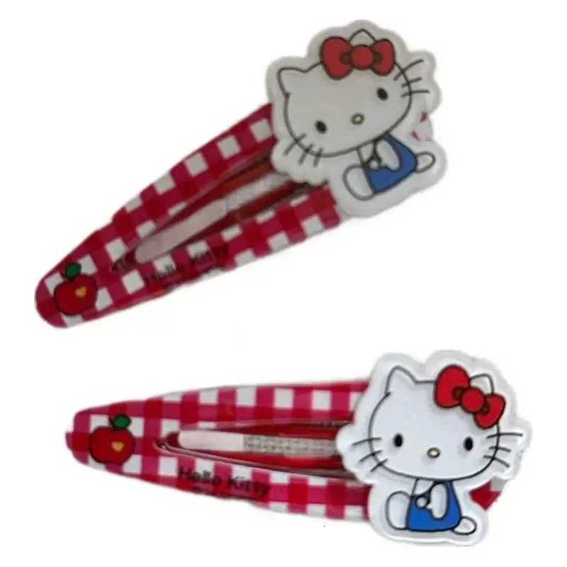 Sanrio 4pcs Cute Japanese Cartoon Sweet Kitty Cat Hair Clip Sanrio Hair Accessory Side Bangs Clip w250716
