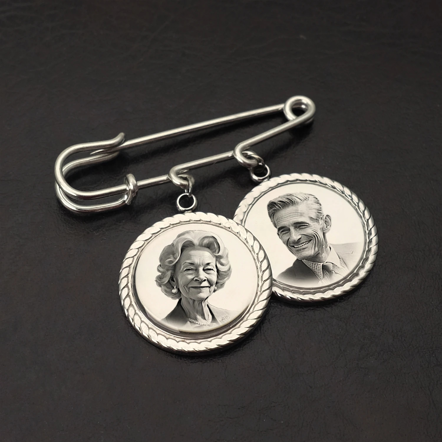Personalised Bridal Po CharmCustom Po Brooch Po Tie Tack Wedding Bouquet Pin Wedding Memorial Gift for Bride Groom 250712