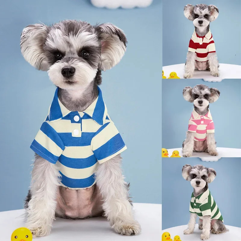 XS4XL Dog TShirts Thin Breathable Summer Clothes for Small Large Dogs Puppy Pet Cat Vest Polo Shirt Chihuahua Yorkies 250711