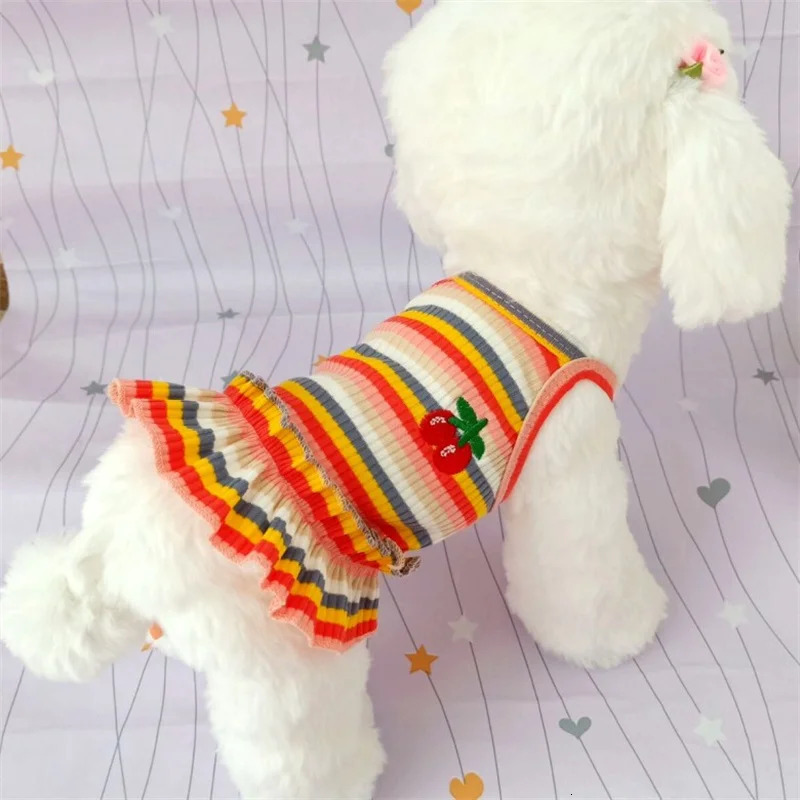 Puppy Summer Clothes Dog Fancy Dress for Small Breeds Dogs Pet Short Skirt Pomeranian One Piece Ropa Perro Costume Roupa Vestido 250711