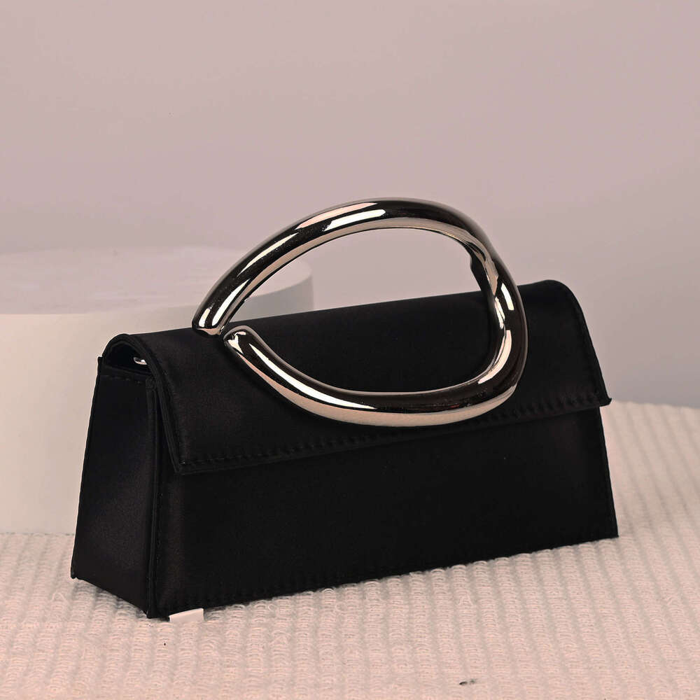 2025 New French Style Handbag Small Square Niche Fashion Personality Shoulder Satin Crossbody Women's Bag Hot