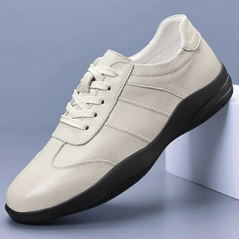 Summer Punching High-quality Mens Ventilation Non-slip Genuine Leather Sports Shoes Men Comfortable Soft Flat Bottomed Oxford W250716