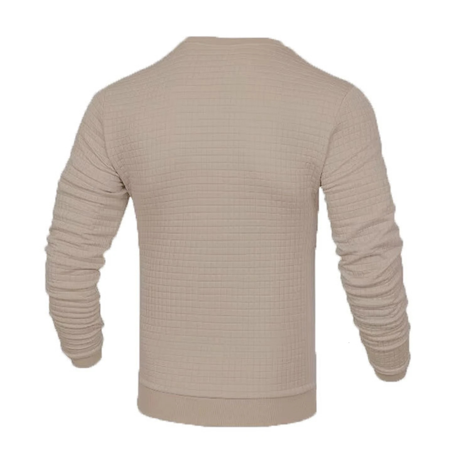 Mens coat fashion small check Waffle youth round neck jacquard check hoodie 250716