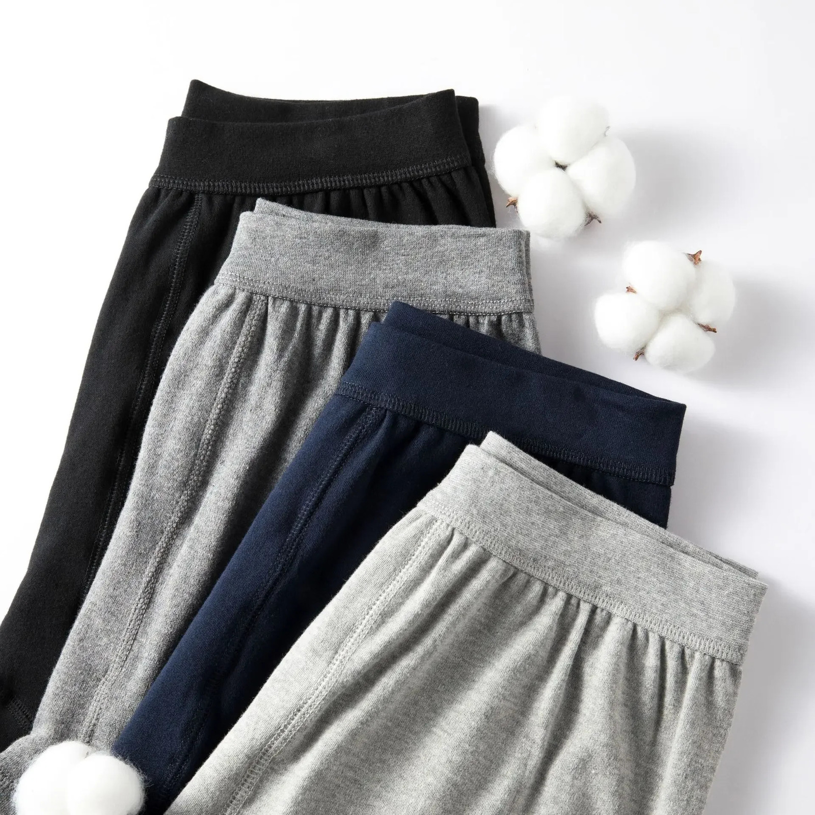 100% Pure Cotton Thermal Underwear Bottoms Mens Underwear Legging Pantyhose Winter Cotton Wool Pants 250715