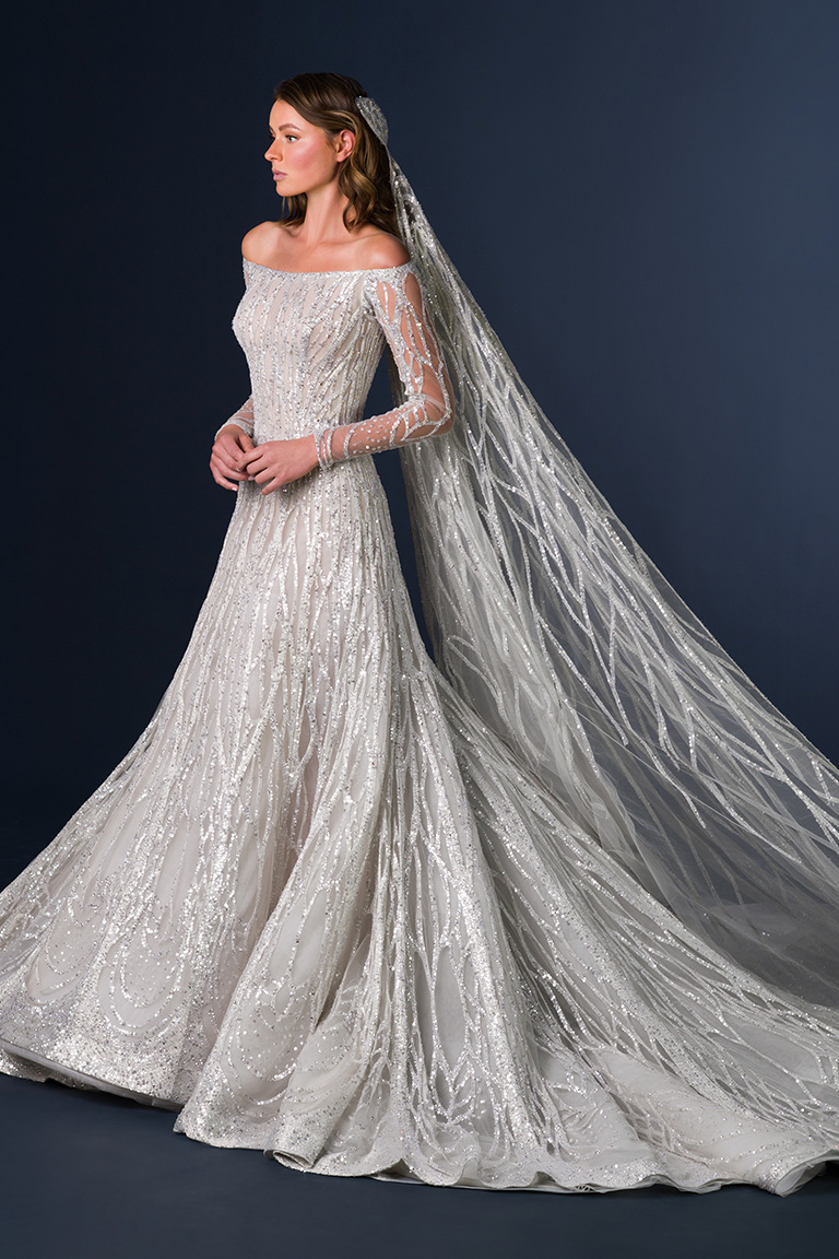 Sexy Mermaid Wedding Dresses Strapless Long Sleeves Rhinestones Lace Special Occasion Vestido De Noiva Customized